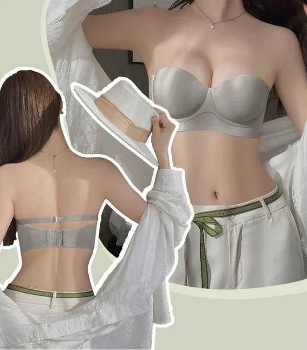 Bra For Women Sexy Seamless Bralettle Gather Push Up Lingerie Wireless One Piece AB Cup Underwear Adjust Straps Candy Color BrasX241022