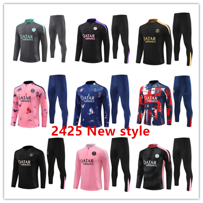 psgES 2425 Classic tracksuit men football training suit tuta maillot jersey jacket kit Paris mbappe men and kid soccer tracksuits jogging survetement chandal