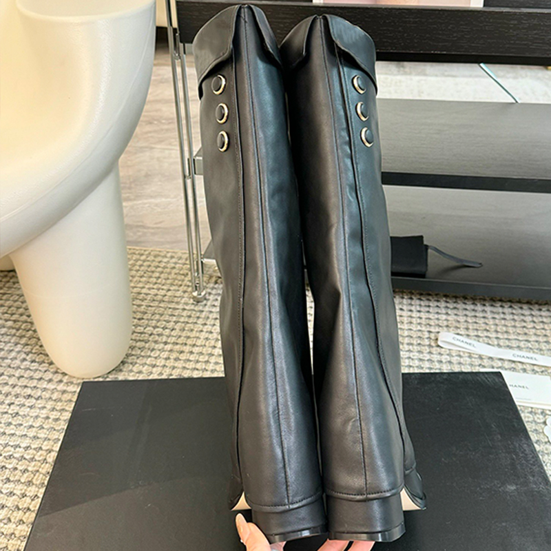 designer boots Shark High Boot New Chunky Pant Designer Women Long Autumn Winter Heel Fashion Western Knight Slip On Boots Over The Knee