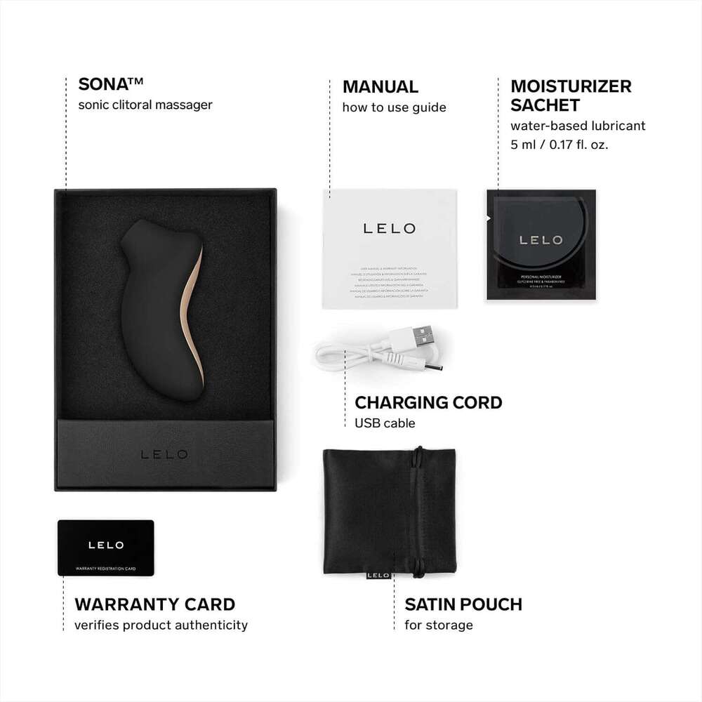 LELO SONA Sonic Massager, Sex Toy for Woman, Waterproof Clit Sucker, Rechargeable Pulsating Vibrator for Women, Suction Vibrator, Female Pleasure Toys