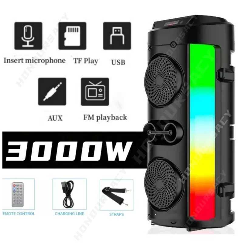 Loudspeaker box High Power Karaoke Sound Box Caixa De Som Bluetooth Speaker RGB Party Box Outdoor Portable Dual Horn Stereo Subwoofer FM/TWS/AUX Z2410
