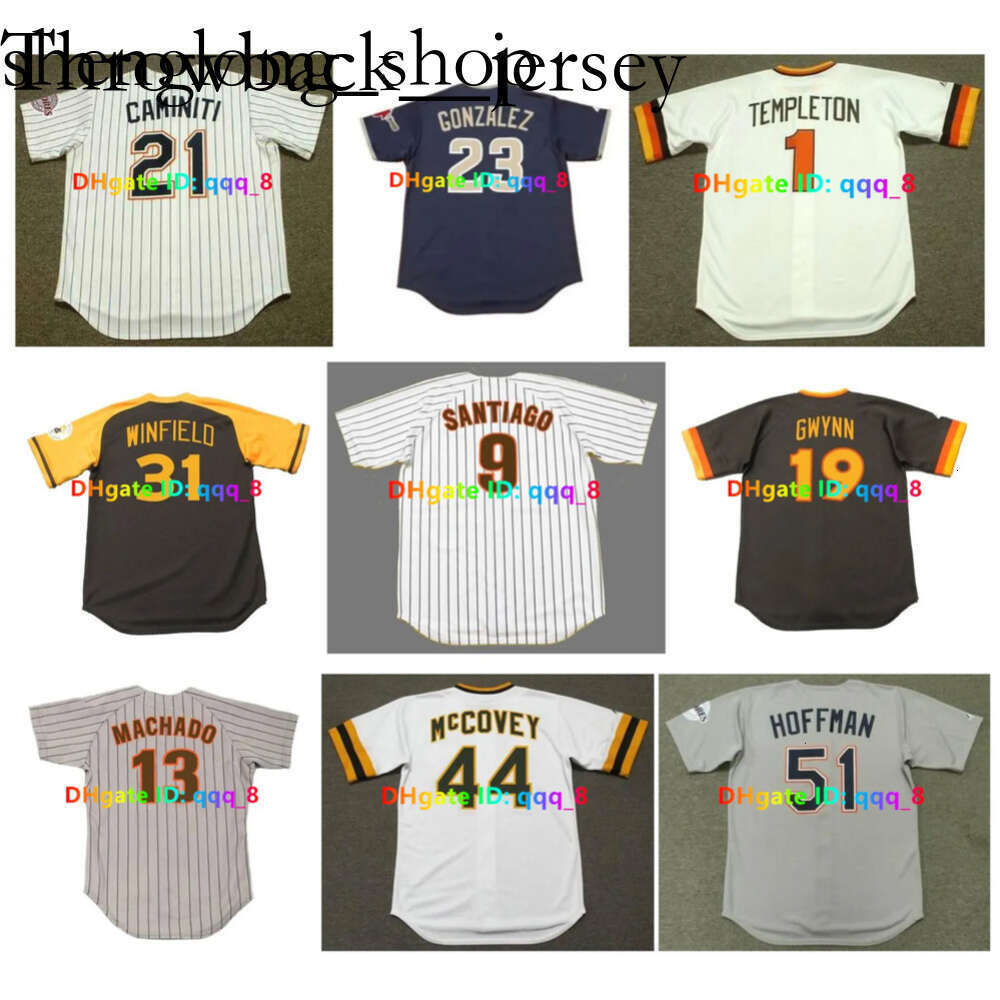 Thr8 Sh08 SL Throwback BENITO SANTIAGO TONY GWYNN Padres Baseball Jerseys BRUCE BOCHY DAVE WINFIELD GRAIG NETTLES GARRY TEMPLETON KEN CAMINITI TREVOR