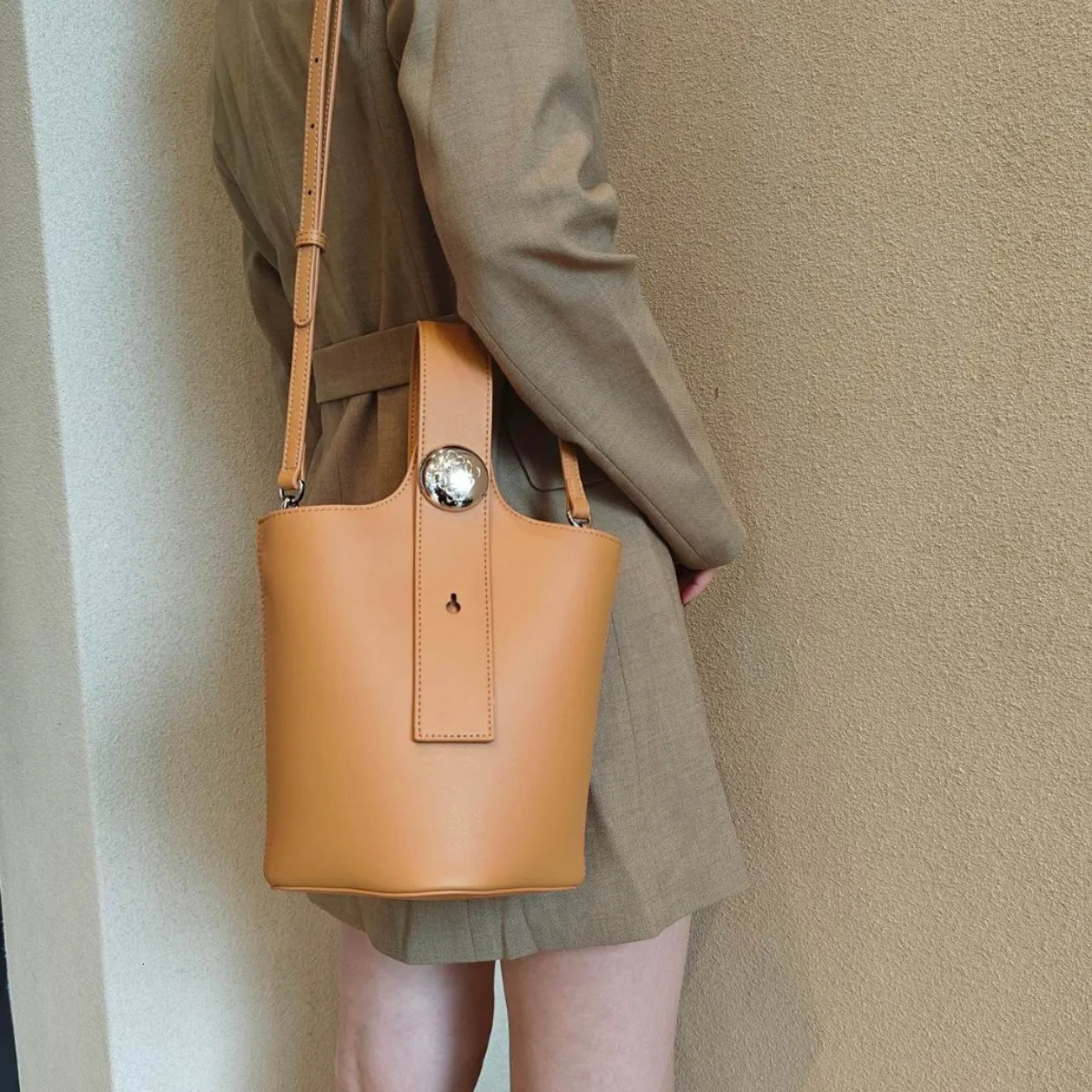 High quality small bucket Pu leather womens mini wallet and handbag shoulder cross body bag 241022 178c
