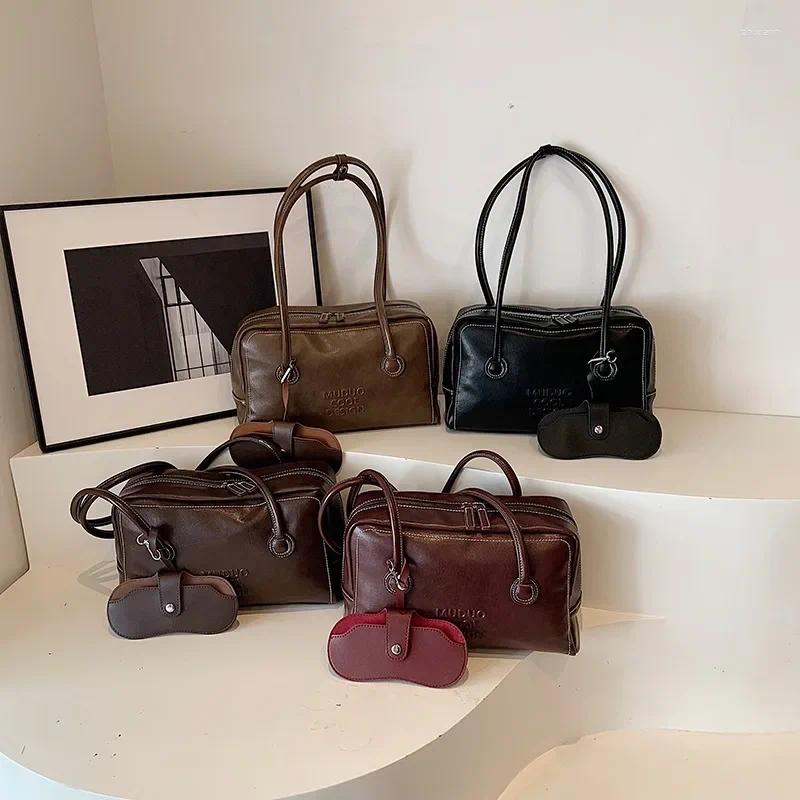 Totes Solid PU Zipper Crossbody Bag For Women 2024 High Quality Simple Small Square Casual Hand-held Armpit Shoulder 55a4