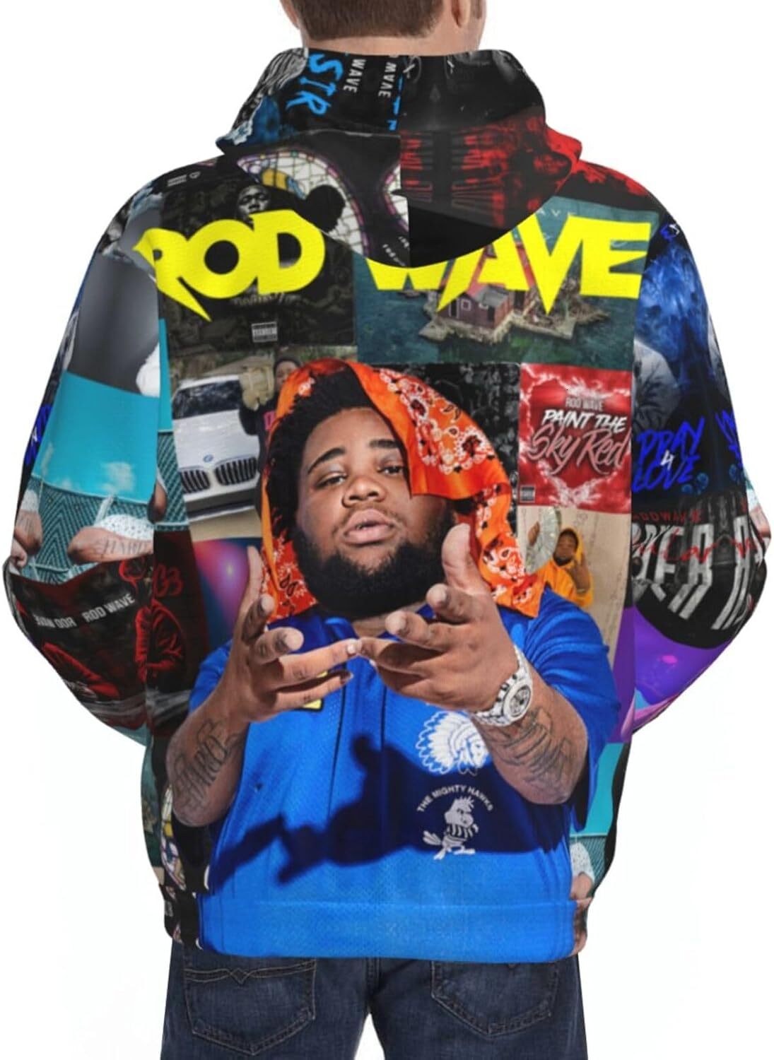 Hoodie for Mens Womens Rod Wave Hoodie For Men Women Youth 3D Printed Hooded Pullover Sweatshirt With Pocket Graphic Hoodies sweatshirt Fashion and le