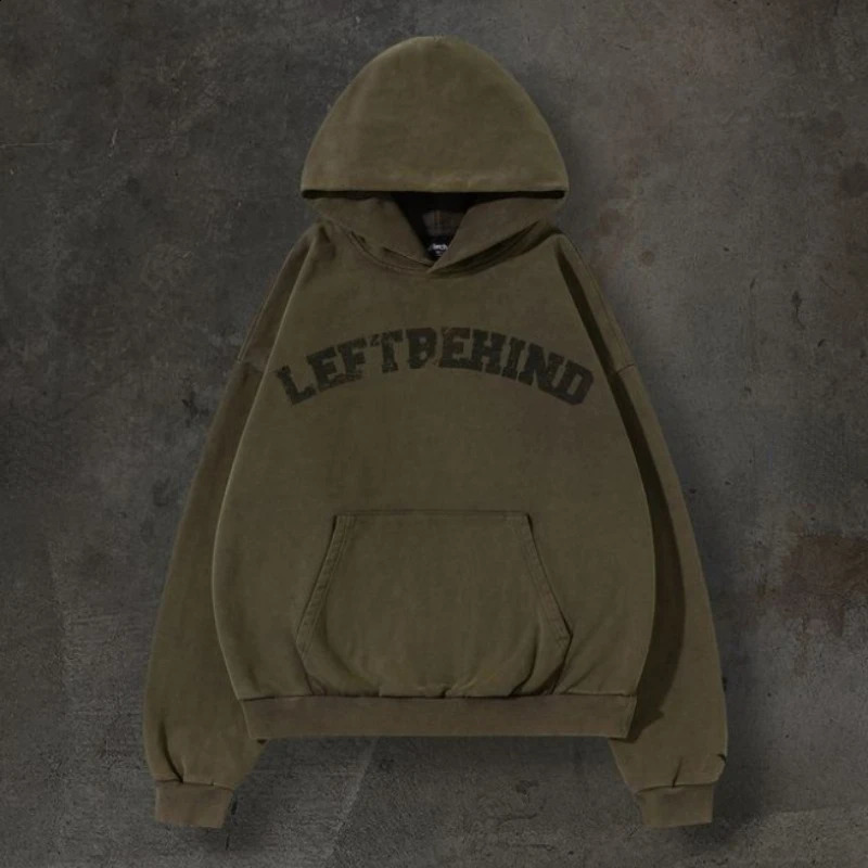 Autumn Winter Loose Couple Sweatshirt Men Women American Retro Washed Do Old Pullover Hoodie Street Gang Handsome Tops 241021