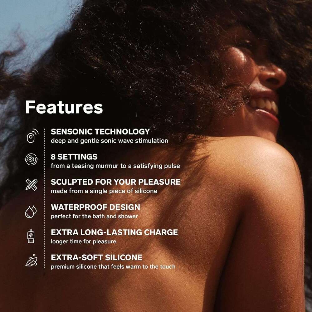 LELO SONA Sonic Massager, Sex Toy for Woman, Waterproof Clit Sucker, Rechargeable Pulsating Vibrator for Women, Suction Vibrator, Female Pleasure Toys
