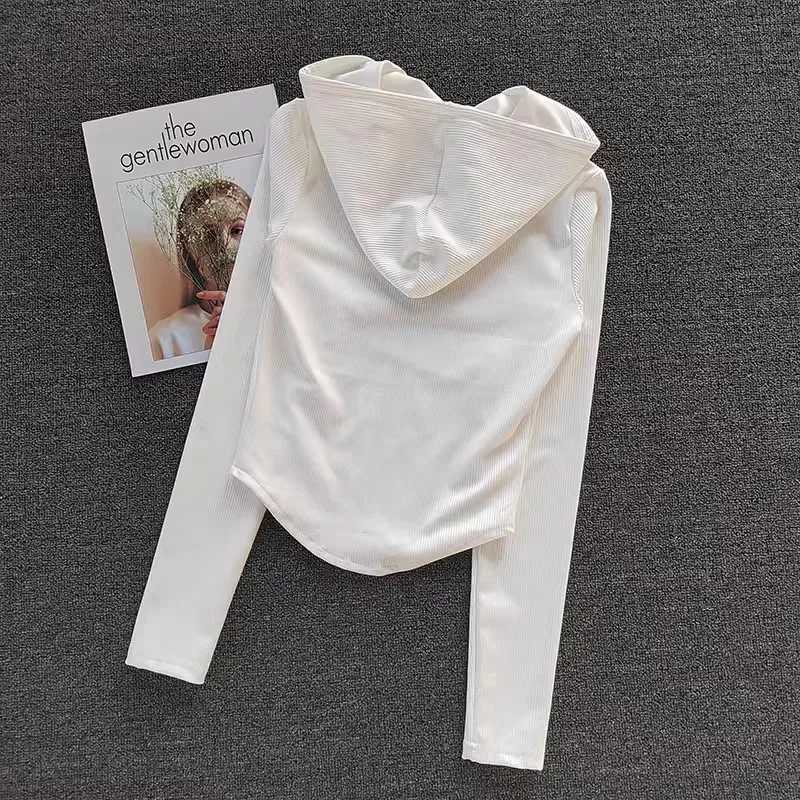 Womens yoga jacket short sleeved sports jacket fitness yoga shirt bicycle running jacket zipper jacket hooded long sleeved sports jacket W250326