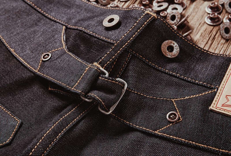 Red Tornado Blacmith Buckle Back Jeans 16.5Oz Raw Seedge Denim Straight Leg
