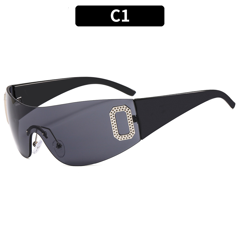 New Spicy Girl Integrated Sunshade Millennium Sunglasses Advanced Slimming Glasses