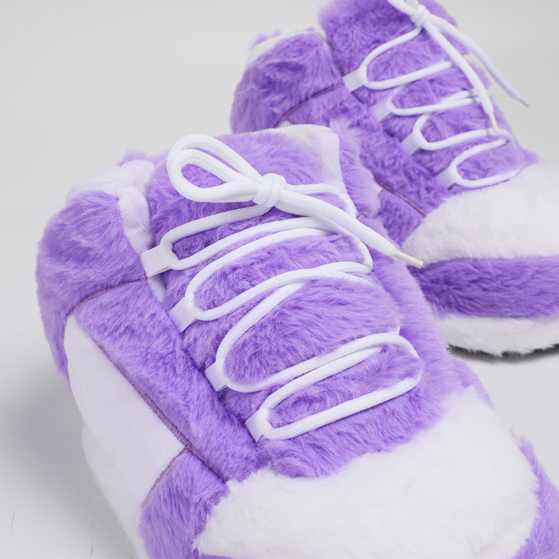 Teenage Winter Slippers for Indoor Use - Fluffy Cotton Slippers for Home Free Shipping Black Red Style Sweetpink Home Shoes