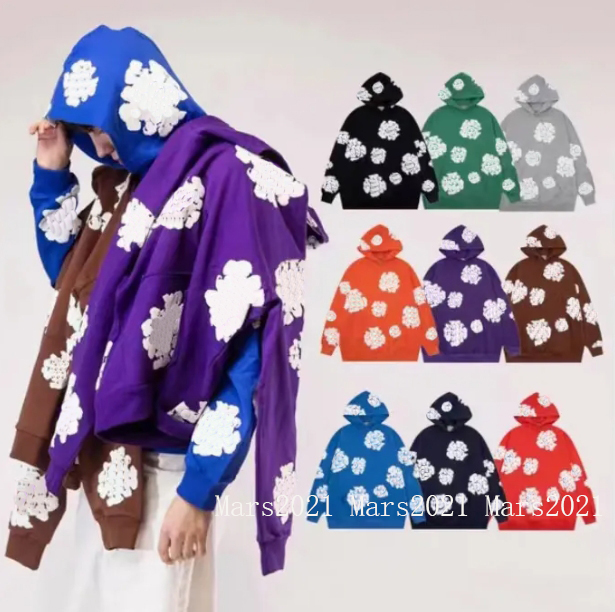 Mens Hoodies Designer Hoodie Foam Printed Letters Flower Jogger Pullover Hooded Casual Drawstring Pants Loose streetwear Hoodie Sports Street Set