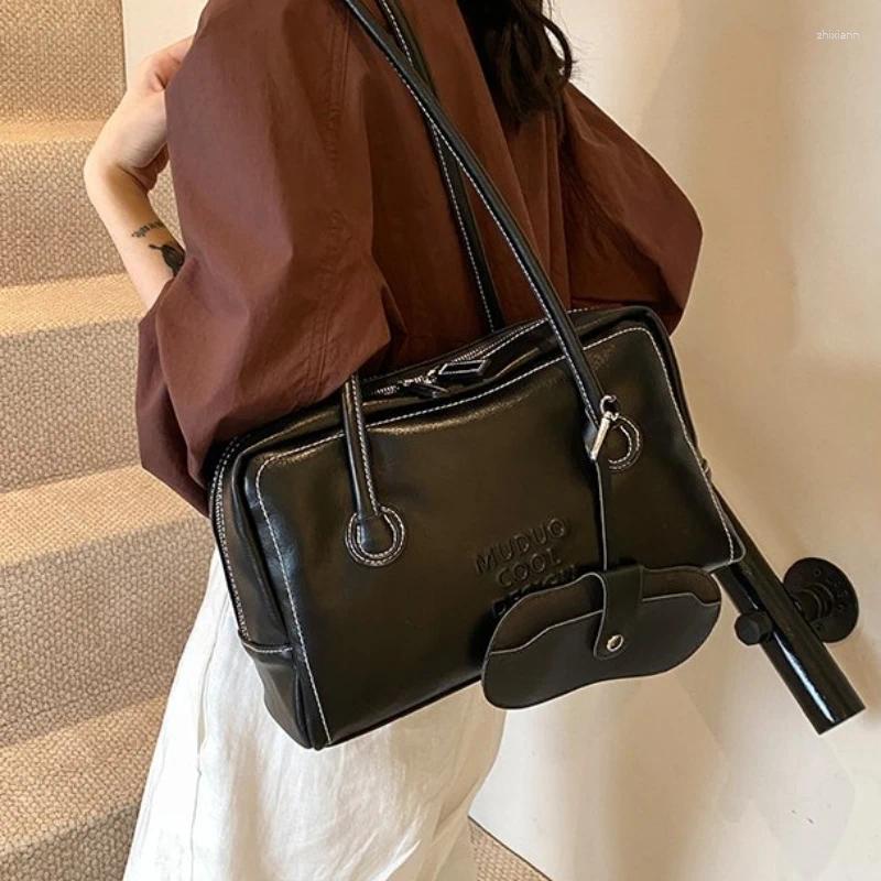 Totes Solid PU Zipper Crossbody Bag For Women 2024 High Quality Simple Small Square Casual Hand-held Armpit Shoulder 55a4