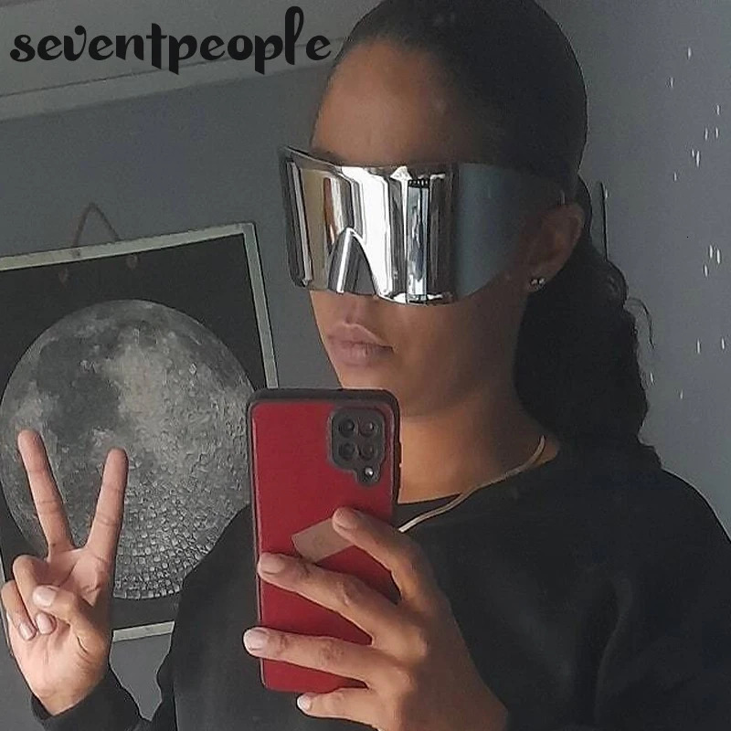 Retro sunglasses for women 2024 er punk sunglasses steampunk Y2k sunglasses oversized goggles 241022