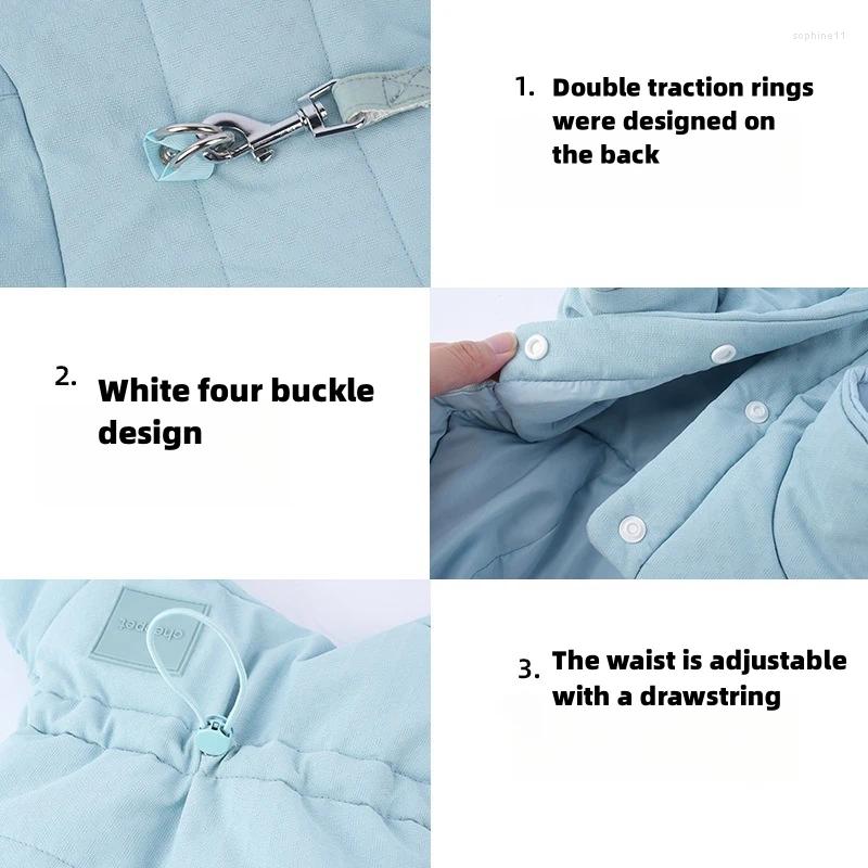 Update Dog Apparel Small Clothes Autumn And Winter Four Legs Cotton Teddy Coat Can Be Pulled To Wear Thick Pet