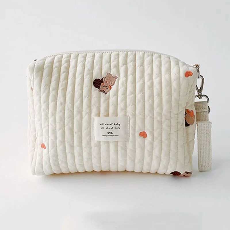 Mummy Bags Cartoon Embroidery Portable Handbag With Zipper Diaper Bag Hanging on the StrollerC250326