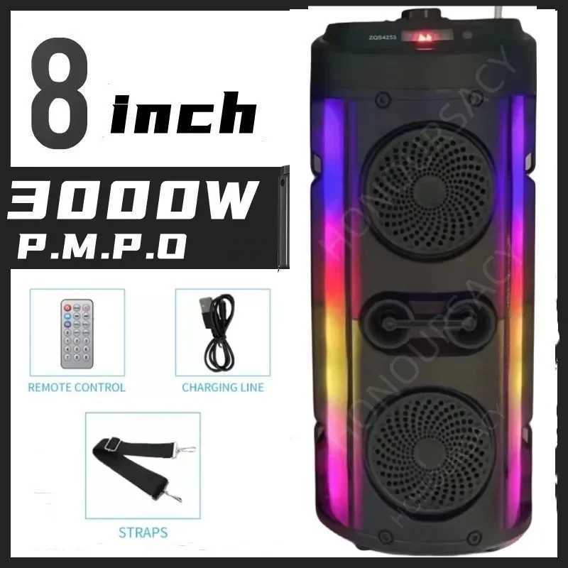 Loudspeaker box High Power Karaoke Sound Box Caixa De Som Bluetooth Speaker RGB Party Box Outdoor Portable Dual Horn Stereo Subwoofer FM/TWS/AUX Z2410