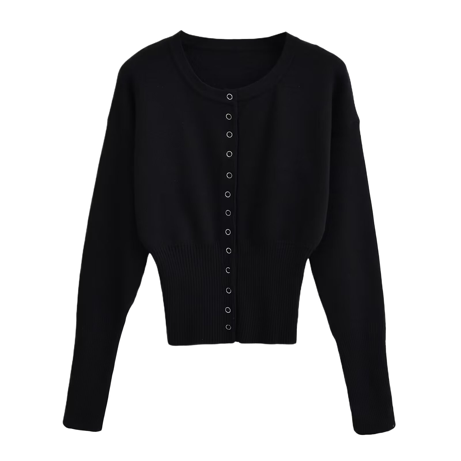 Women's Blouses Women Cardigan Sweaters Long Sleeve Open Front Button Down Crop Cardigans Slim Fitted Casual Knit Outwear