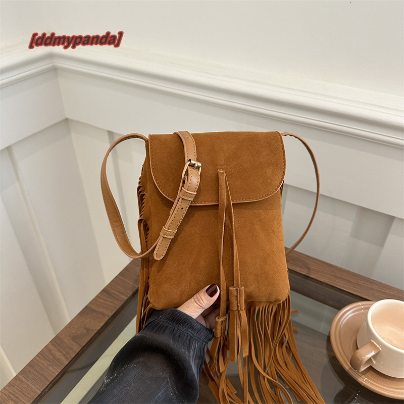 Bohemian chic Su women's 2024 autumn and winter new fashion shoulder crossbody frosted small bag #15 ddmypanda ddmypanda