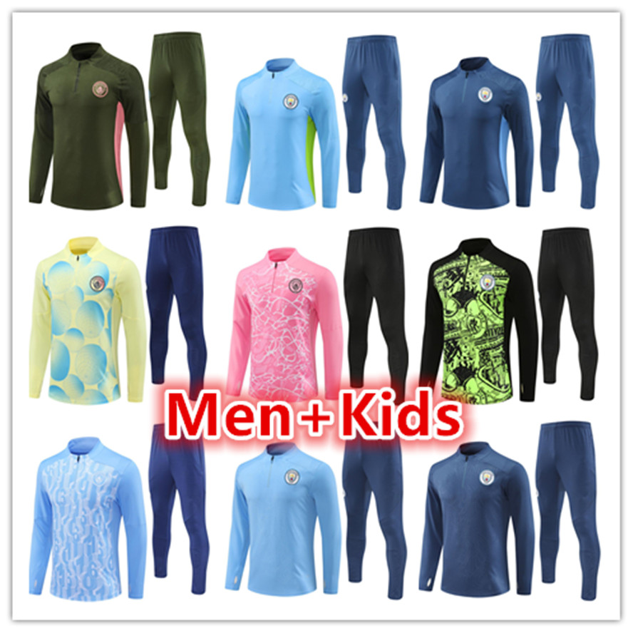 2024 2025 HAALAND Man CityS soccer tracksuit 23 24 25 men kids soccer jersey football tracksuit training suit tracksuits survetement chandal Jacket jogging sets