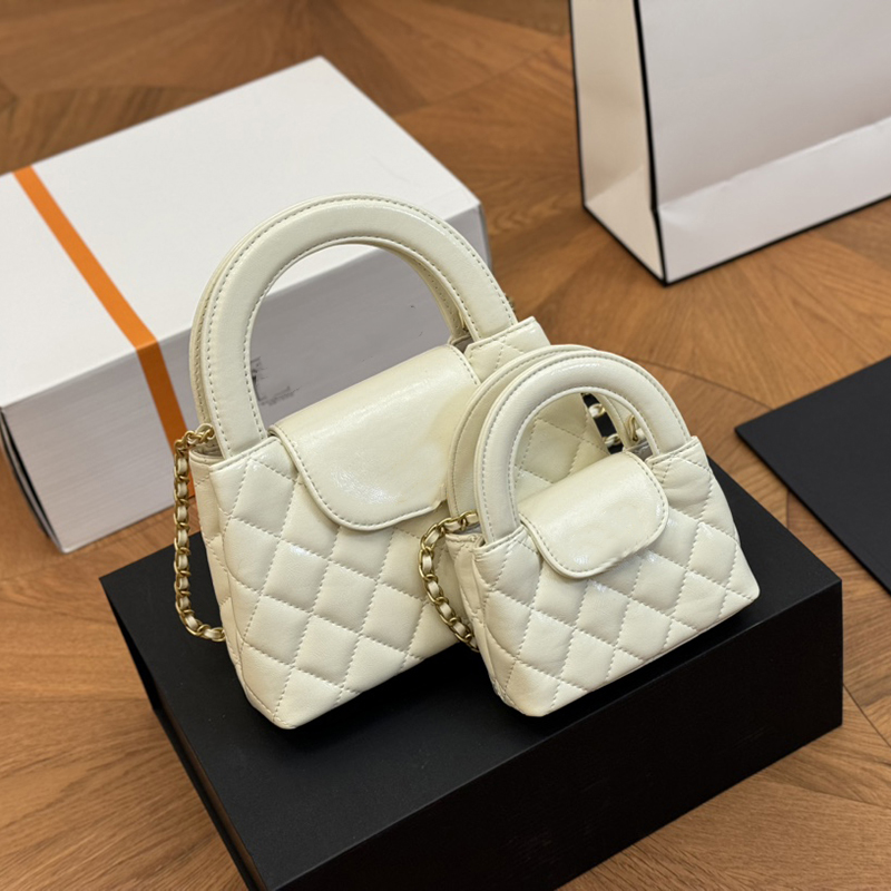 23K Luxury Handbag Designer Women Shoulder Bag Oil Wax Leather Diamond Check Gold Hardware Metal Buckle Matelasse Chain Crossbody Bag Fashion Bag Makeup Bags 12/20cm