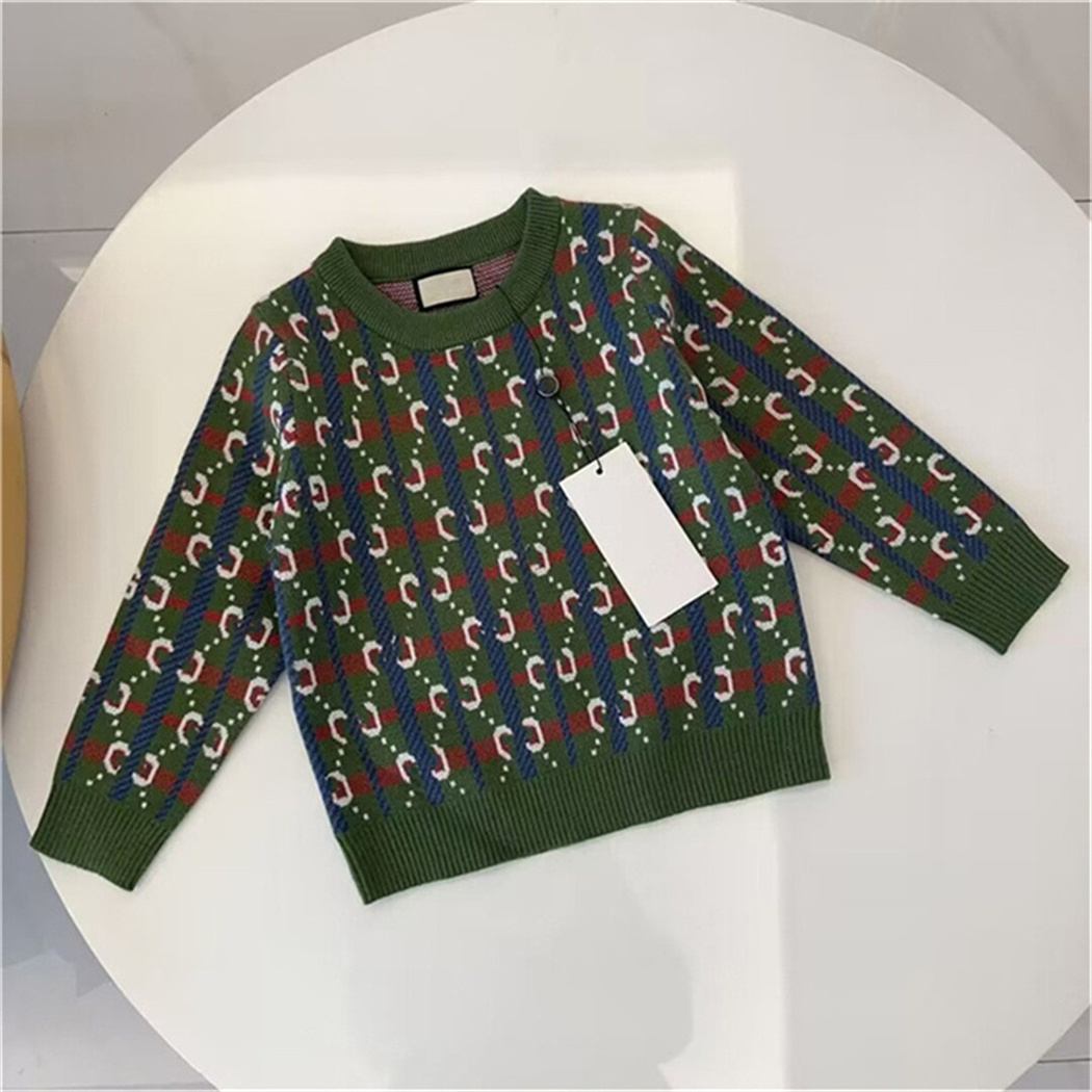High quality baby Autumn and Winter Children's warm letter printed pullover clothing size 90cm-150cm B26