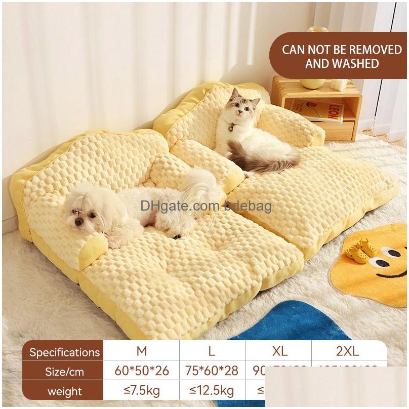 Dog Houses Kennels Accessories Hoopet Dogs Cats Bed Soft Warm Pet Sofa For Small Medium Large Nonslip Kitten Puppy Sleeping Dh29C
