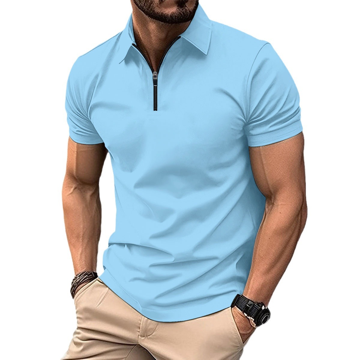cotton tshirt for men High Quality Oversize Short Sleeve Tees t shirt Men's Polo Shirts Breathable Short Sleeve Business Tennis Golf Shirt for Bu