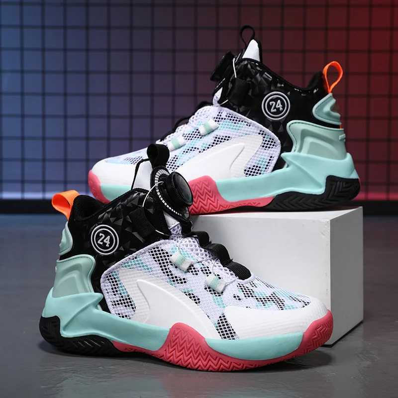Childrens basketball shoes boys sports shoes anti slip childrens training shoes outdoor childrens sports shoes X2503221