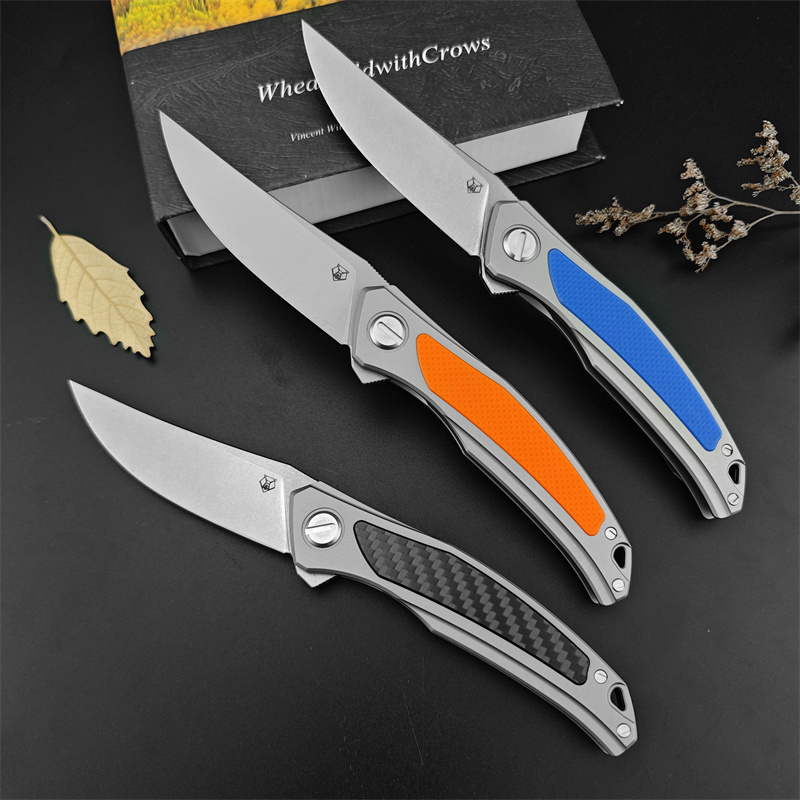 High Quality Shirrov F95 Flipper Folding Knife D2 Satin Blade 420 Steel Handles Utility EDC Tools Camping Tactical Survival Pocket Knives 15535 535 16