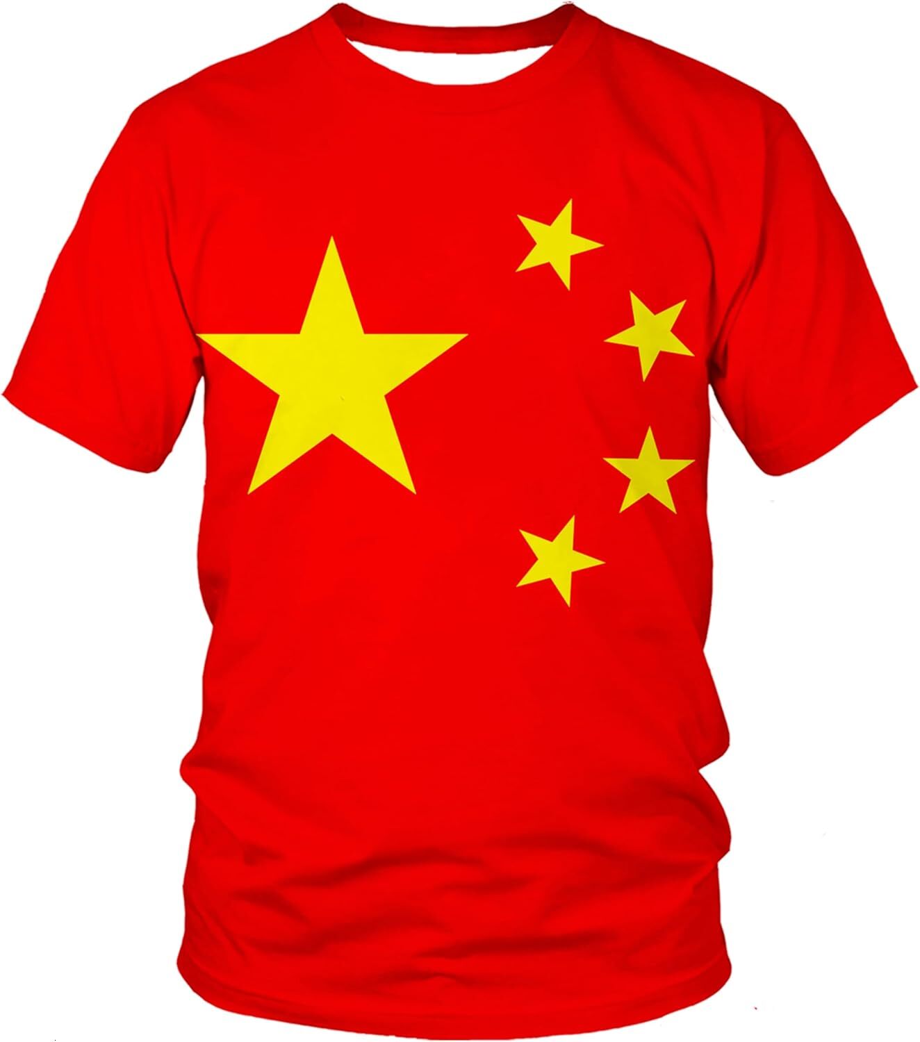 Mens T shirt Men's Fashion China Flag 3D Printed T Shirt Short Sleeve Funny No War Red Tee Tops Casual tops summer clothes