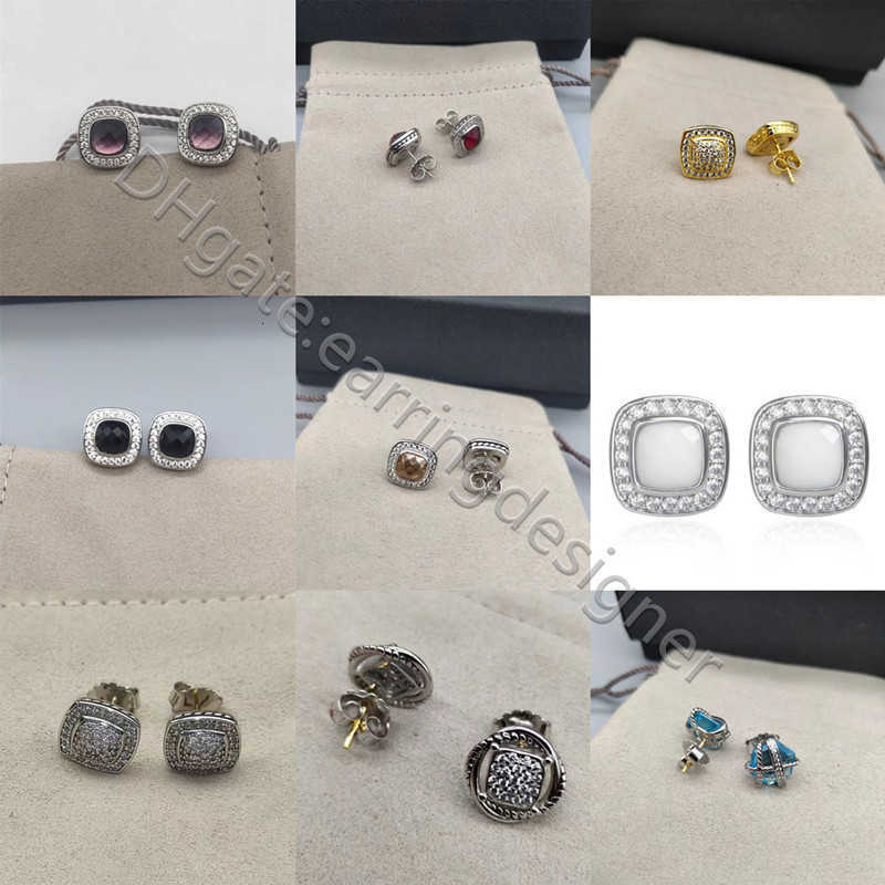 Classical Designers S925 Earring Designer Stud ear 18K gold Garnet Jewelry Luxury 7mm Womens Earings Studs Orecchini Zircon Fashion Design Women Wedding