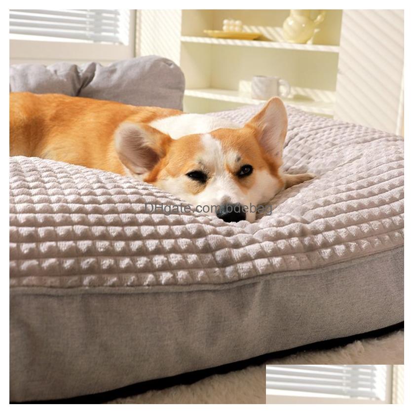 Dog Houses Kennels Accessories Hoopet Dogs Sofa Bed Pet Kennel Mats Cats Winter Warm Sleeping or For Small Middle Big Nest Drop Dhxsz