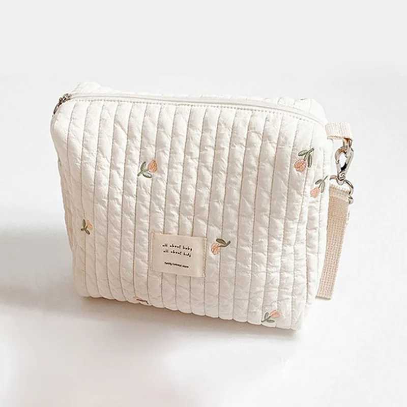 Mummy Bags Cartoon Embroidery Portable Handbag With Zipper Diaper Bag Hanging on the StrollerC250326