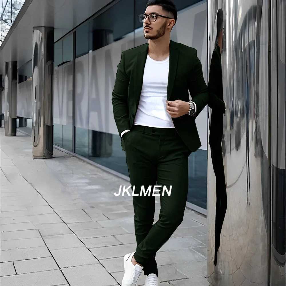 Gray Mens Suit 2 Piece Suit Summer Casual Jacket Pants Formal Wedding Tuxedo Groom Clothes Custom Color Blazer XS-5XL X250704