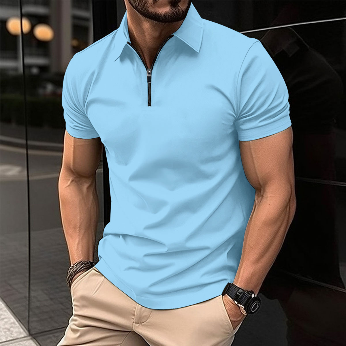 cotton tshirt for men High Quality Oversize Short Sleeve Tees t shirt Men's Polo Shirts Breathable Short Sleeve Business Tennis Golf Shirt for Bu