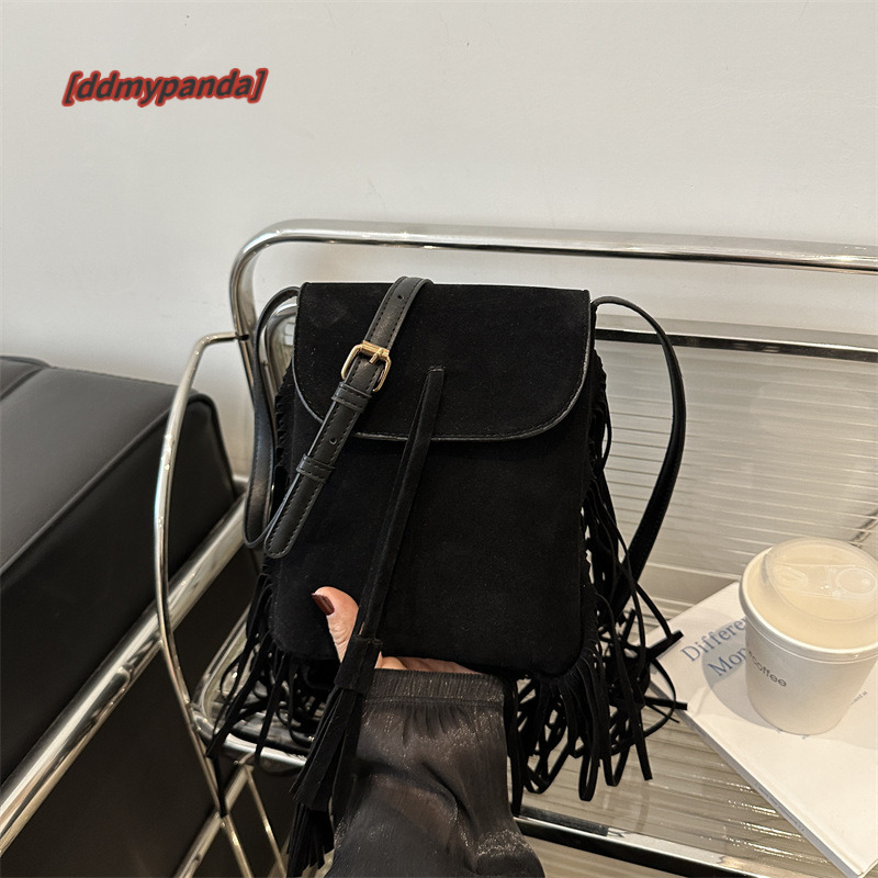 Bohemian chic Su women's 2024 autumn and winter new fashion shoulder crossbody frosted small bag #15 ddmypanda ddmypanda