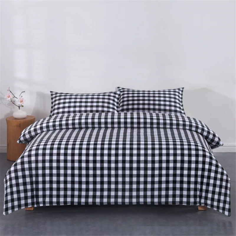 Plaid Duvet Cover Set Striped Pattern Decorative 3 Piece Bedding Set with 2 Pillow Shams Queen King Full Size Home Decor 240816