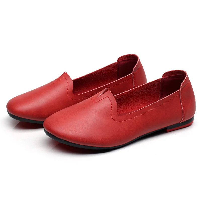 AIYUQI Women shoes spring 2024 new large size women shoes genuine leather casual sweet women flat shoes