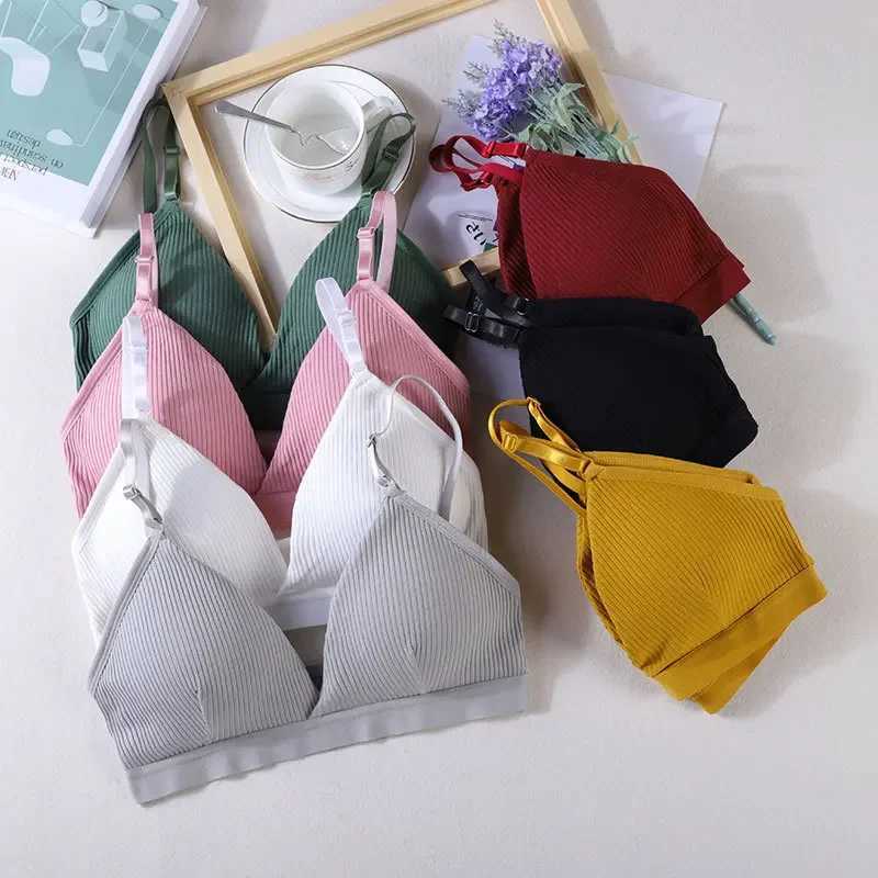 Women Yoga Sports Bras Triangle Cup Underwear Fe Breathable Wrapped Tube Top Sexy Beauty Back Adjustable Sling Bra VestX2410