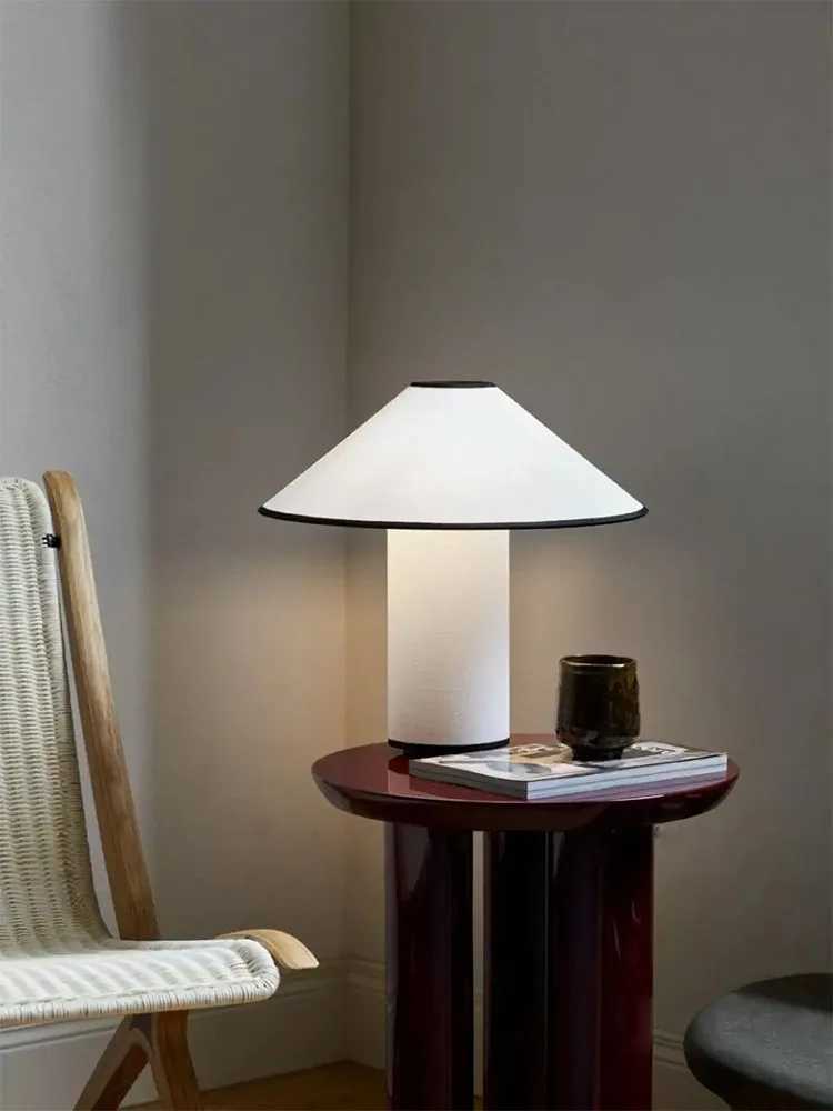 Vintage Wabi sabi table lamp mushroom table lamp for living room study bedroom bedside table sofa fabric table lamp X241021