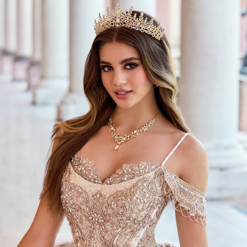 Champagne Shiny Quinceanera Dresses Ball Gown Off the Shoulder Lace Applique Beading Tull Mexican Corset Sweet 16 Dress Vestidos De 15 Anos