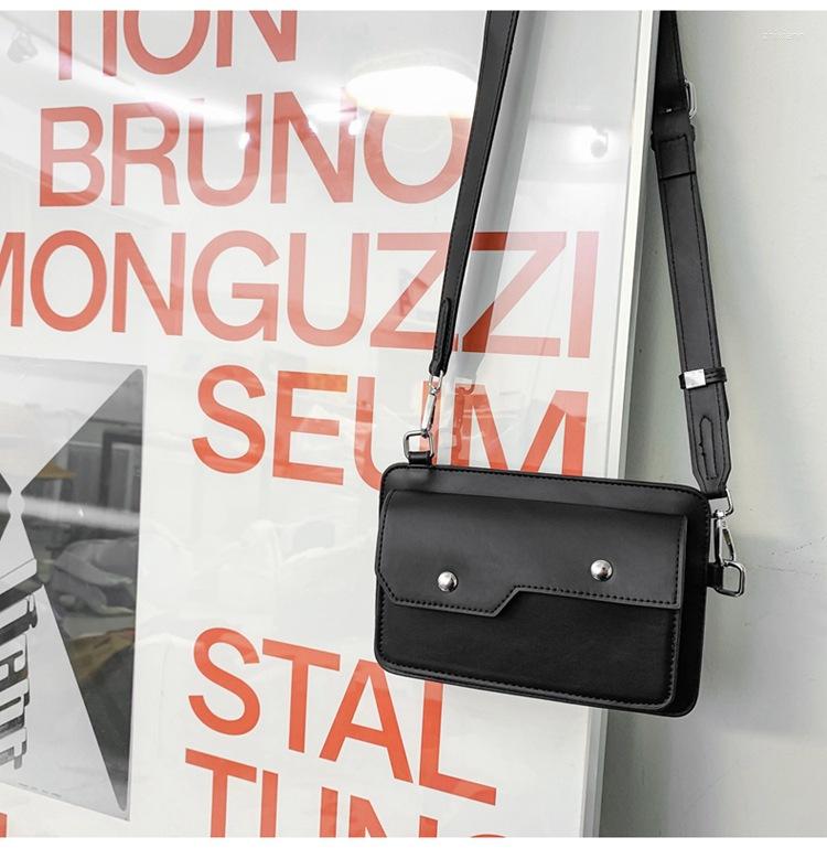 Bag Japanese Style Flap Crossbody Men's Instagram Brand Simple Personalized Casual Small Square Design Sense Couple's Shoulder a6d6
