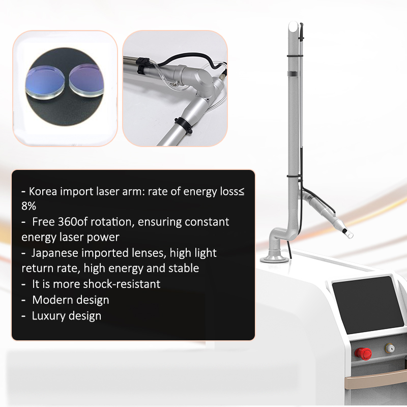 Picolaser Machine Freckle Tattoo Removal Korea Imported Laser Arm 532nm 1064nm Pico Nd Yag Laser pigments acne removal Machine