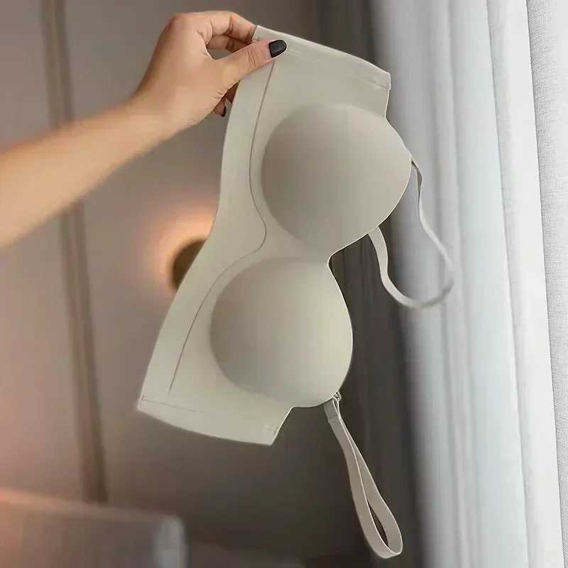 Bra For Women Sexy Seamless Bralettle Gather Push Up Lingerie Wireless One Piece AB Cup Underwear Adjust Straps Candy Color BrasX241022