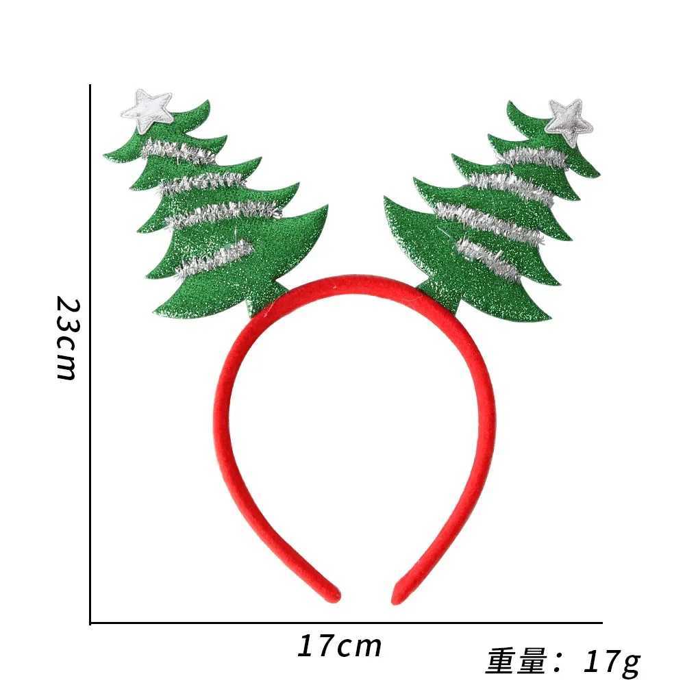 12Pcs/Set Cute Christmas Headbands Christmas Hair Hoop Santa Claus Hair Band Reindeer Head Hat Toppers Funny Holiday HeadbandX241022
