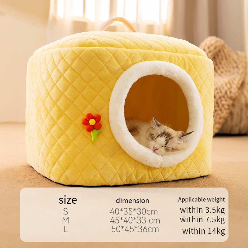 Designer kennel four seasons general purpose can be disassembled and washed winter warm type bed small teddy dog house mat supplies