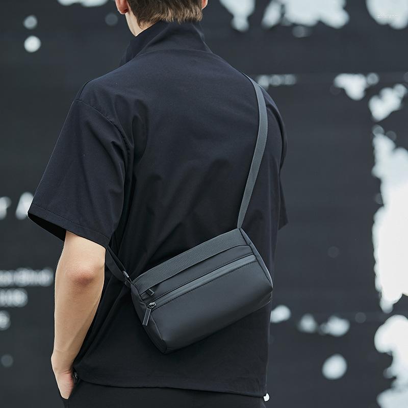 2025 NEW Bag Men's Shoulder Crossbody Trendy Brand Small Backpack Casual Japanese Style Satchel Boys Solid Color zhanyishengli