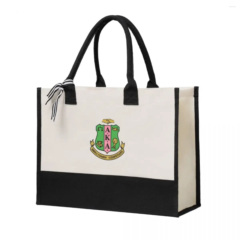 3 Shopping Bags AKA Sorority Canvas Bag Wedding Decoration Travel 4