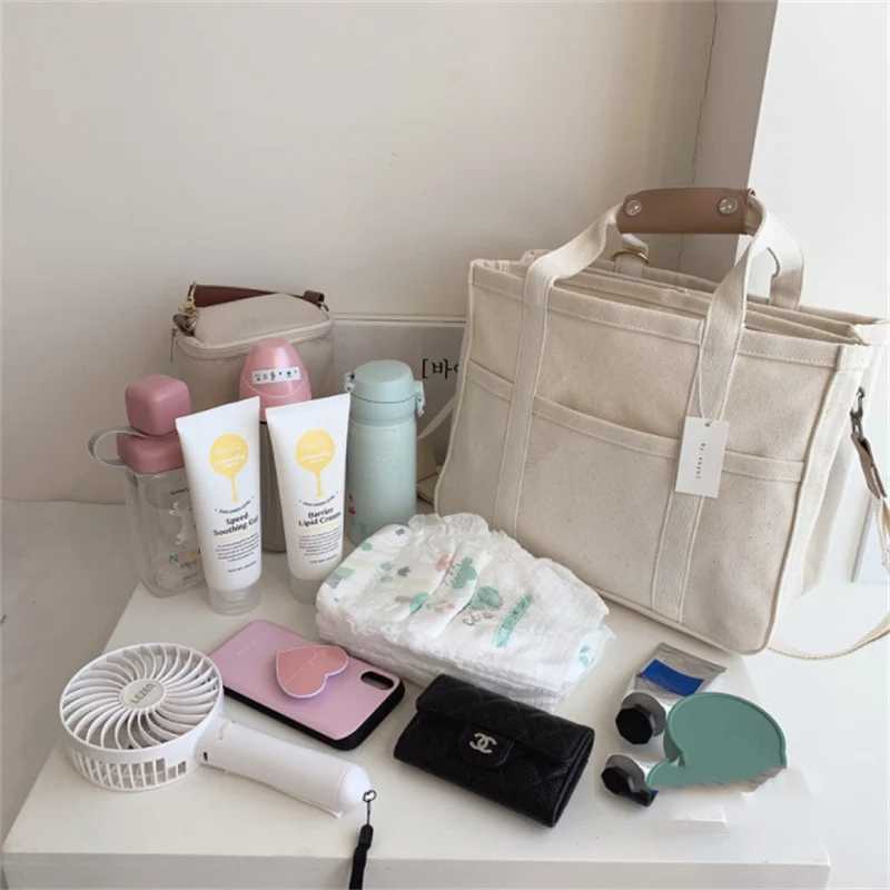 Korea INS Style Mother Bag Baby Diaper Bags Waterproof Beige Thermal Insulation Nappy Packs Mommy Bag Fashion Maternity BagC250326